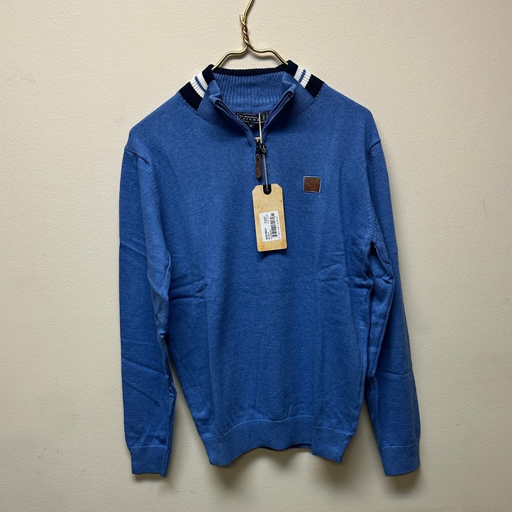 Raymond Blue Zip-Up Sweater for Men
